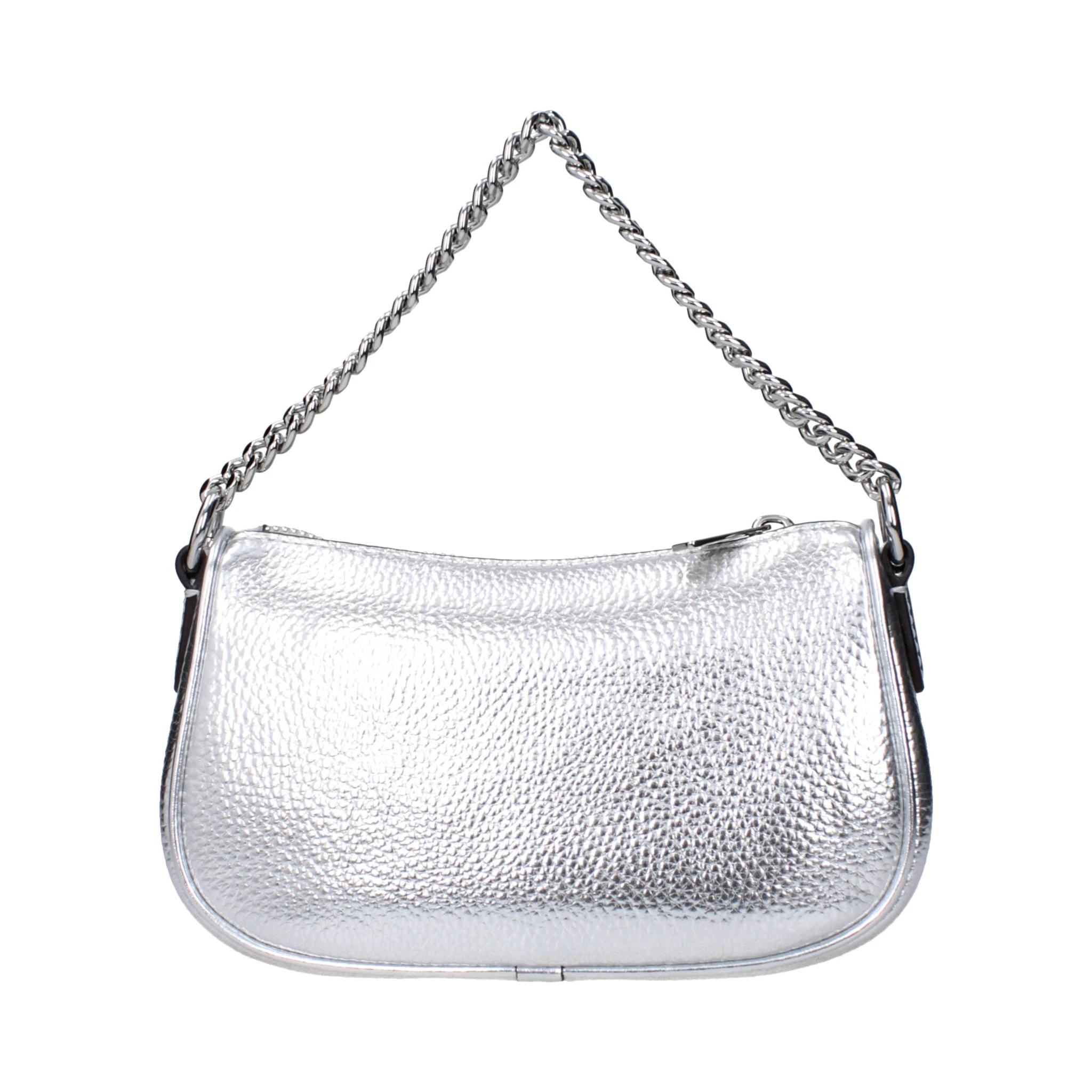 Gray Leather Handbag
