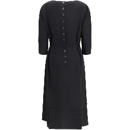 Black Wool Casual Dress