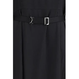 Black Wool Casual Dress