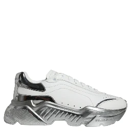 White Silver Daymaster Low Top Sneakers Shoes