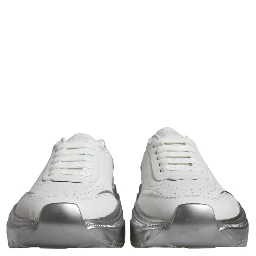 White Silver Daymaster Low Top Sneakers Shoes