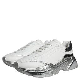 White Silver Daymaster Low Top Sneakers Shoes