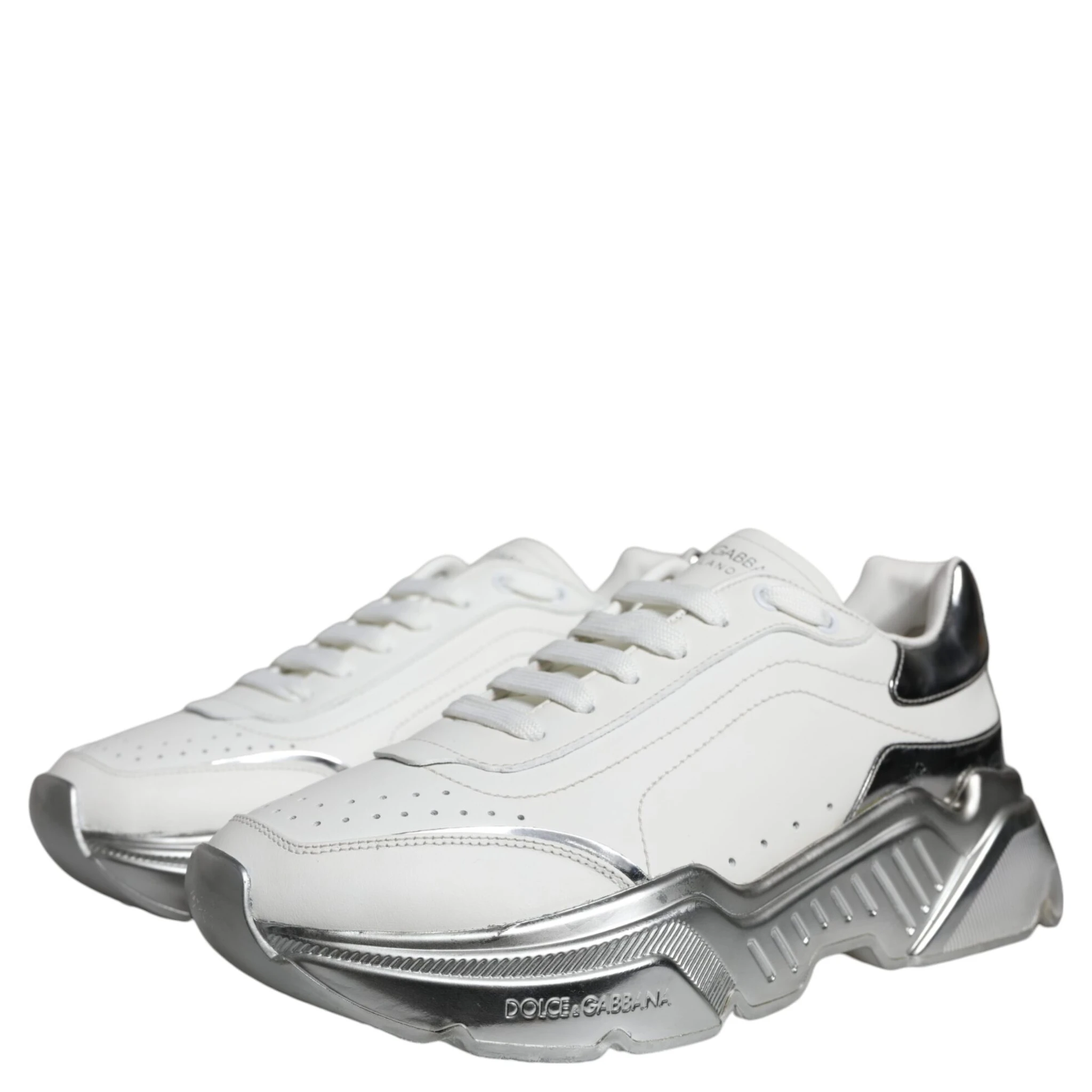 White Silver Daymaster Low Top Sneakers Shoes