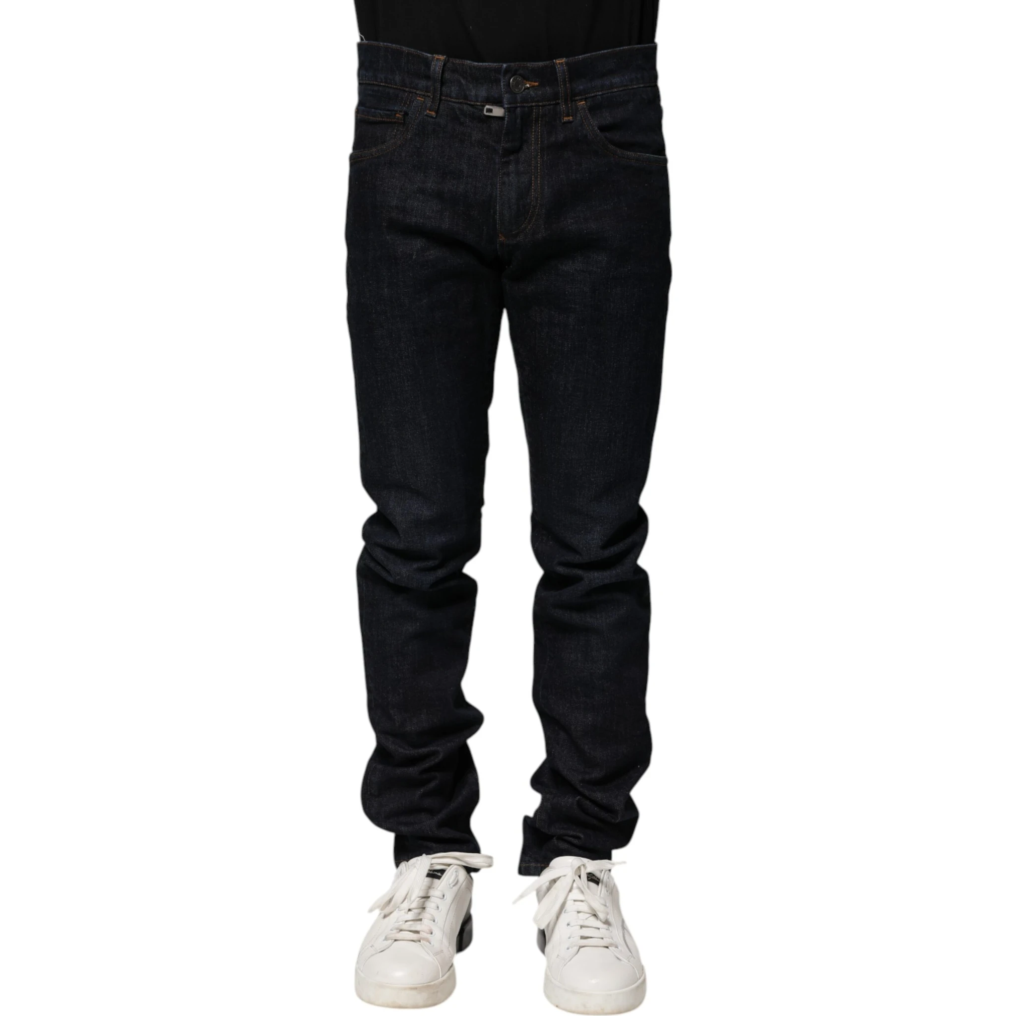 Black Cotton Skinny Denim Men Jeans
