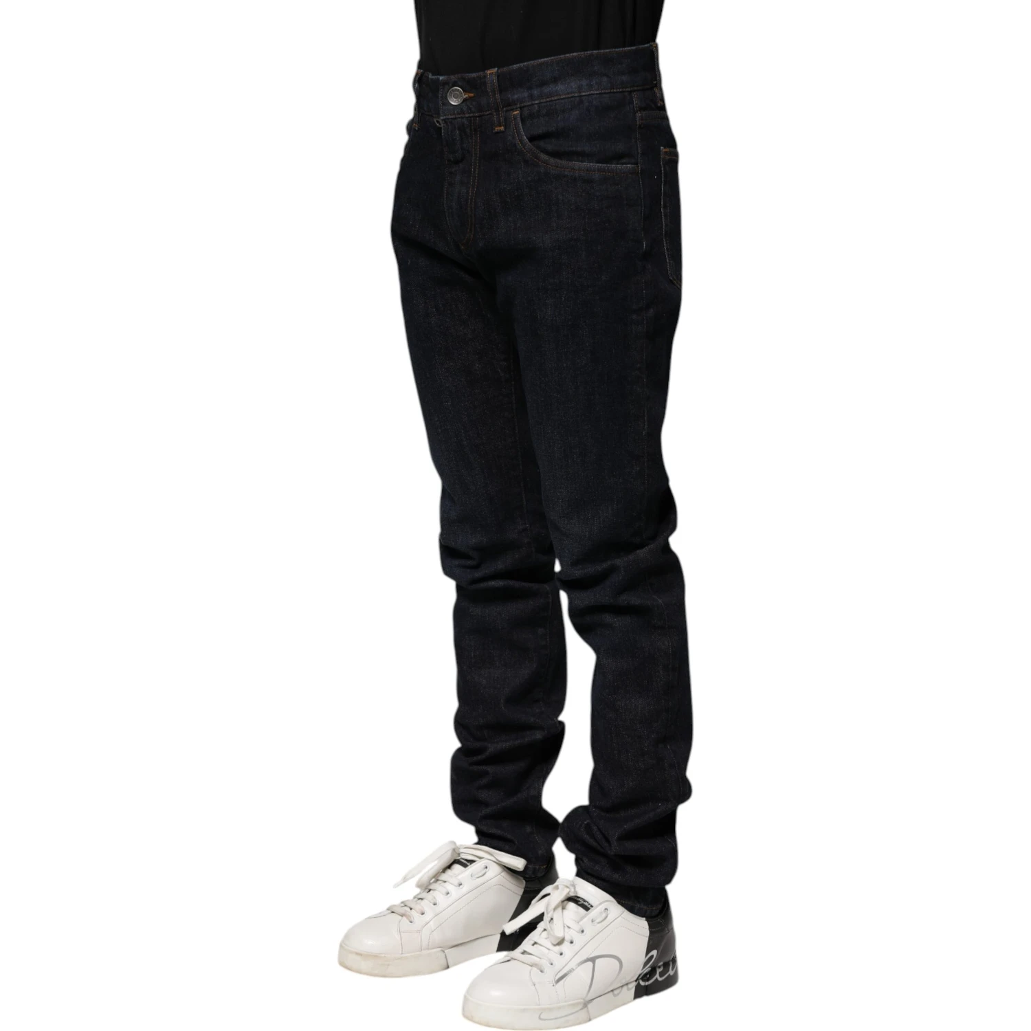 Black Cotton Skinny Denim Men Jeans