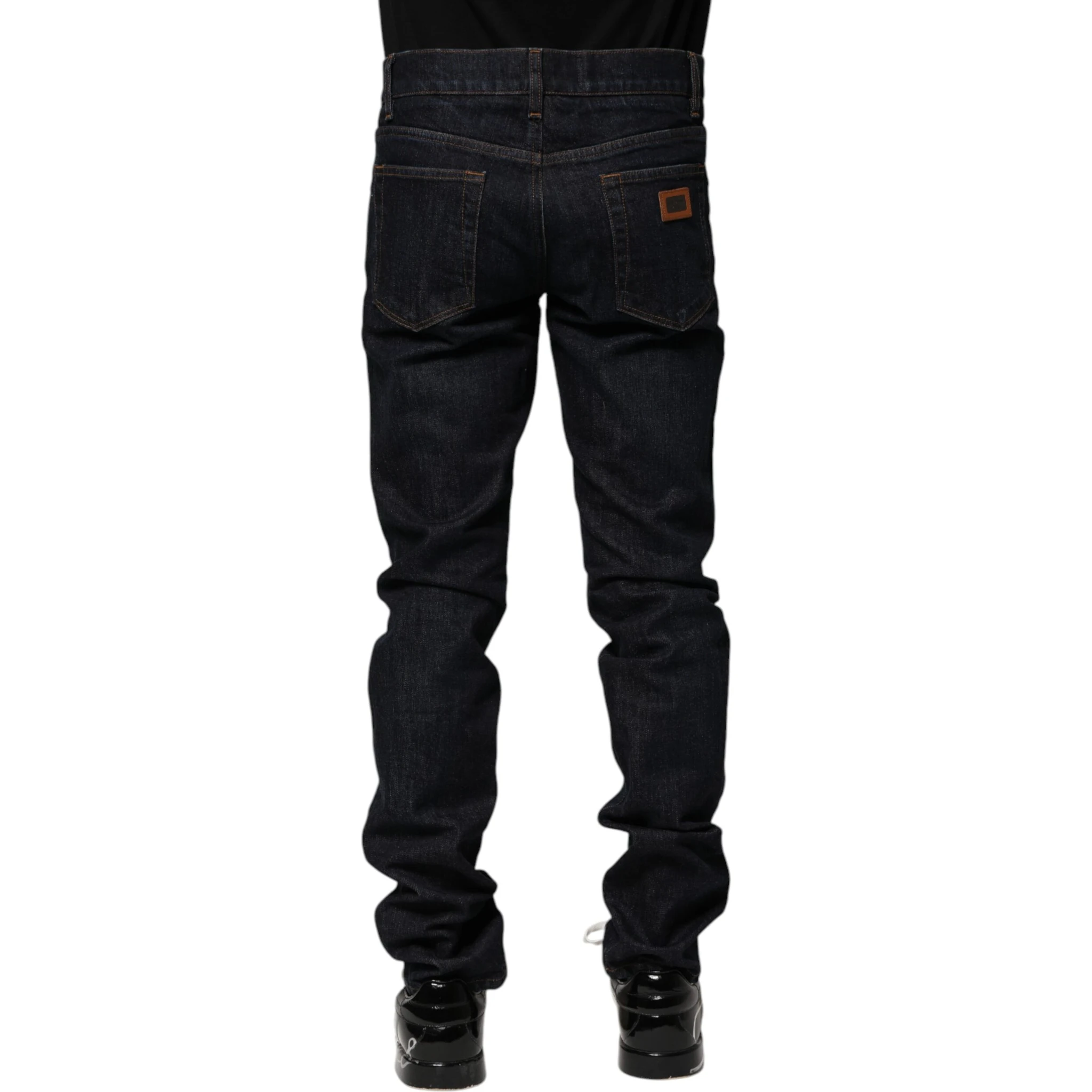Black Cotton Skinny Denim Men Jeans