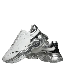 White Silver Daymaster Low Top Sneakers Shoes