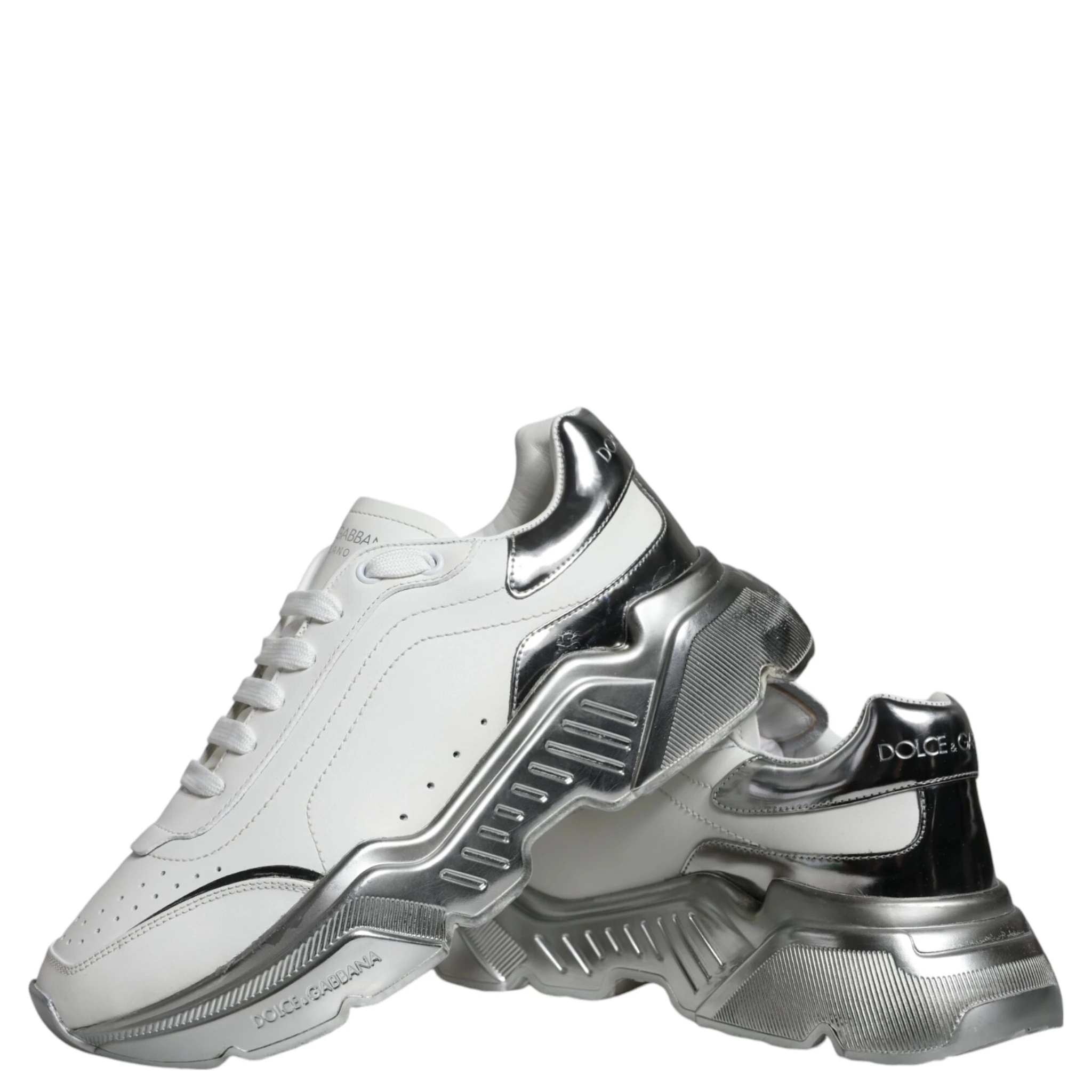 White Silver Daymaster Low Top Sneakers Shoes