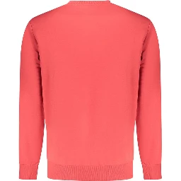 "Red Cotton Men Sweatshirt"