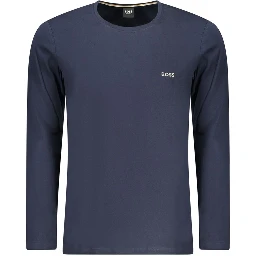 Blue Cotton Men's T-Shirt