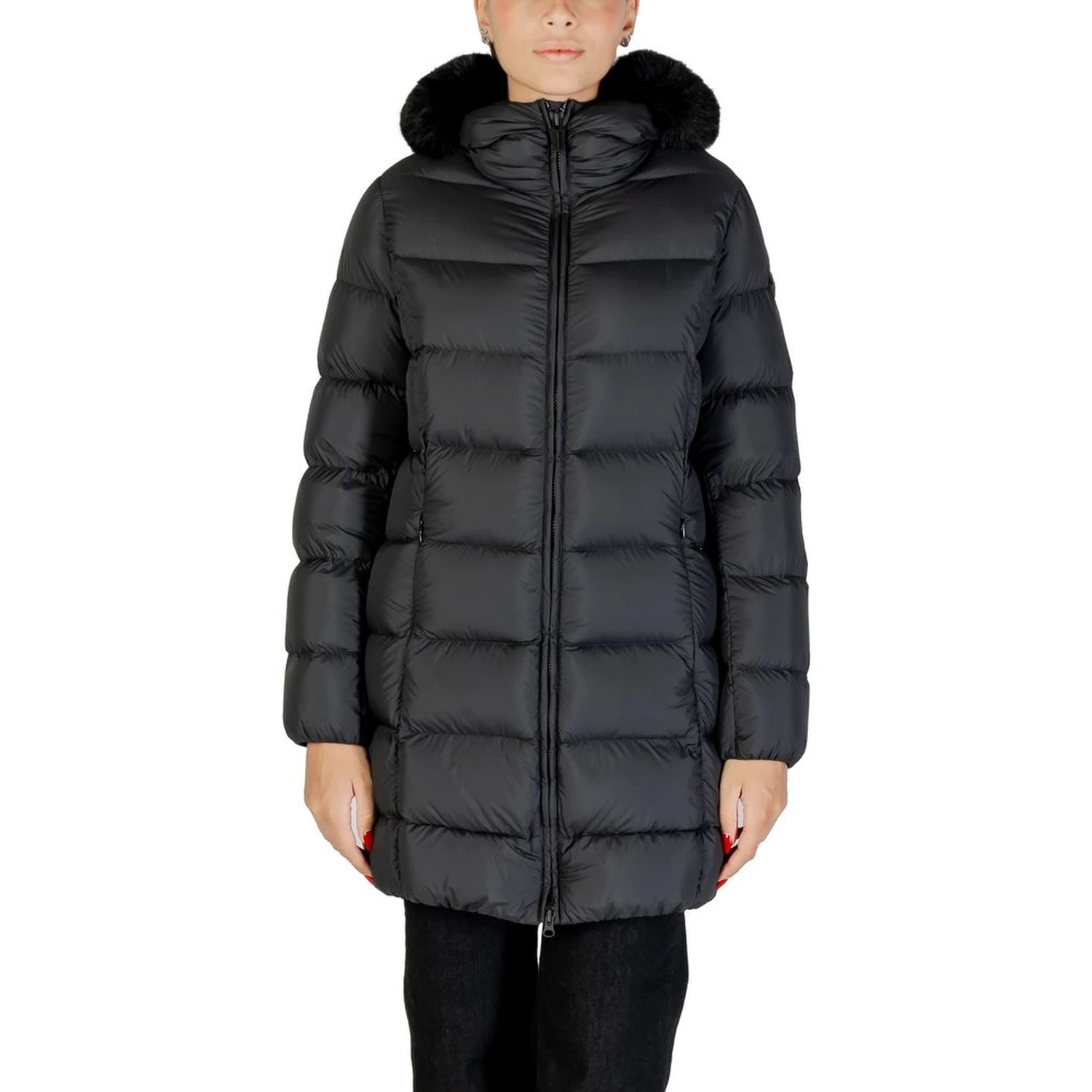 Black Polyester Coat