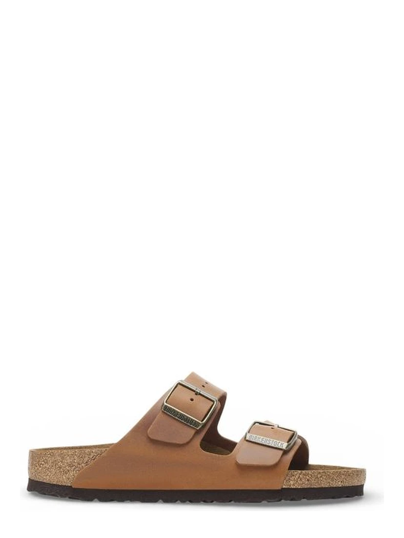 Brown Leather Flat Sandals