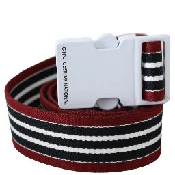 Black Cotton And Canvas Regular Belt