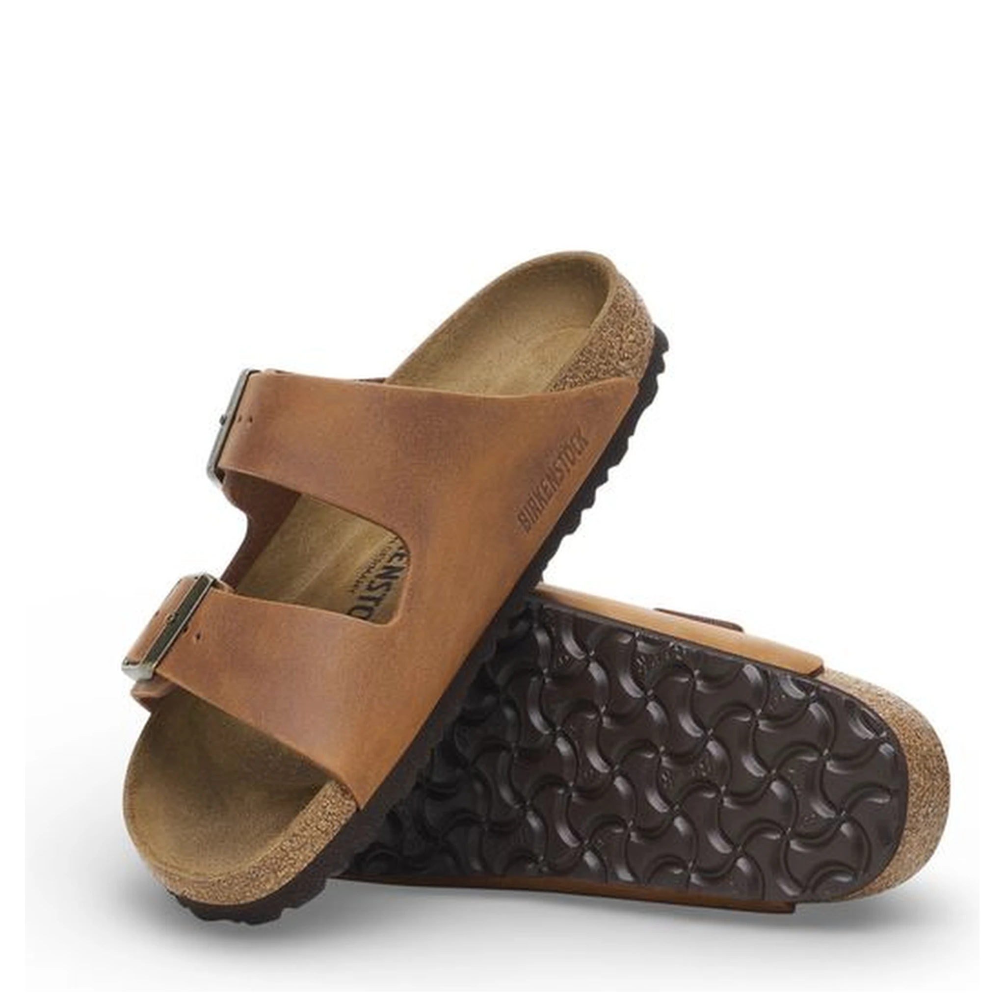 Brown Leather Flat Sandals