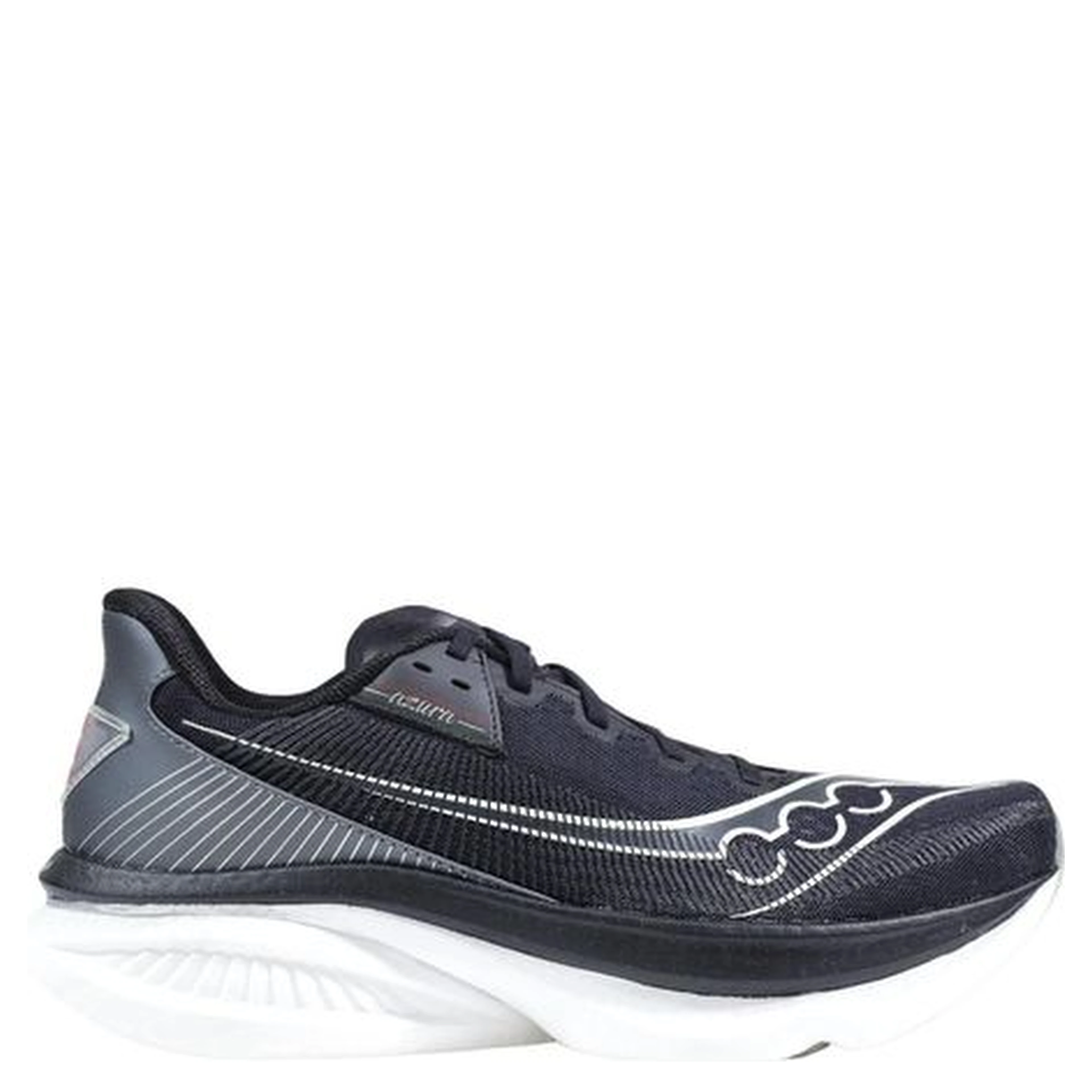 Black And White Textile Athletic Sneakers