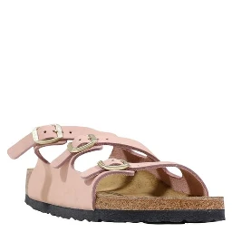 Multicolor Leather Flat Sandals