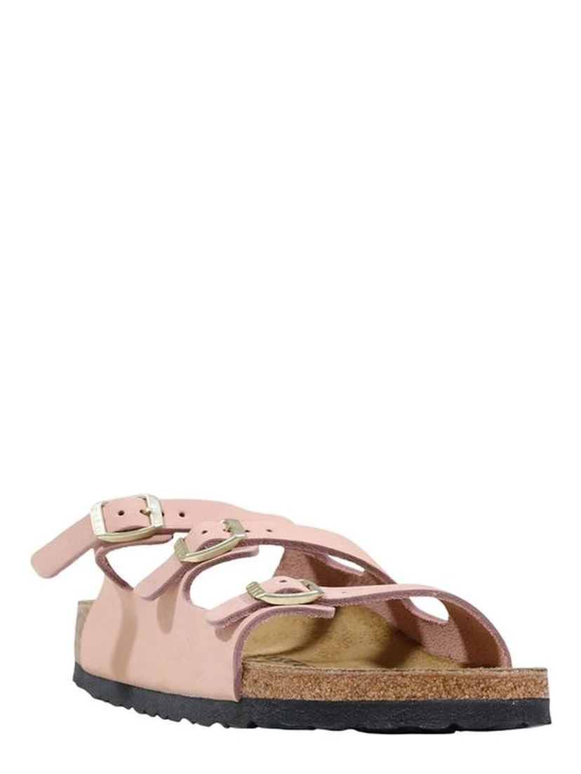 Multicolor Leather Flat Sandals