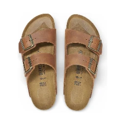 Brown Leather Flat Sandals