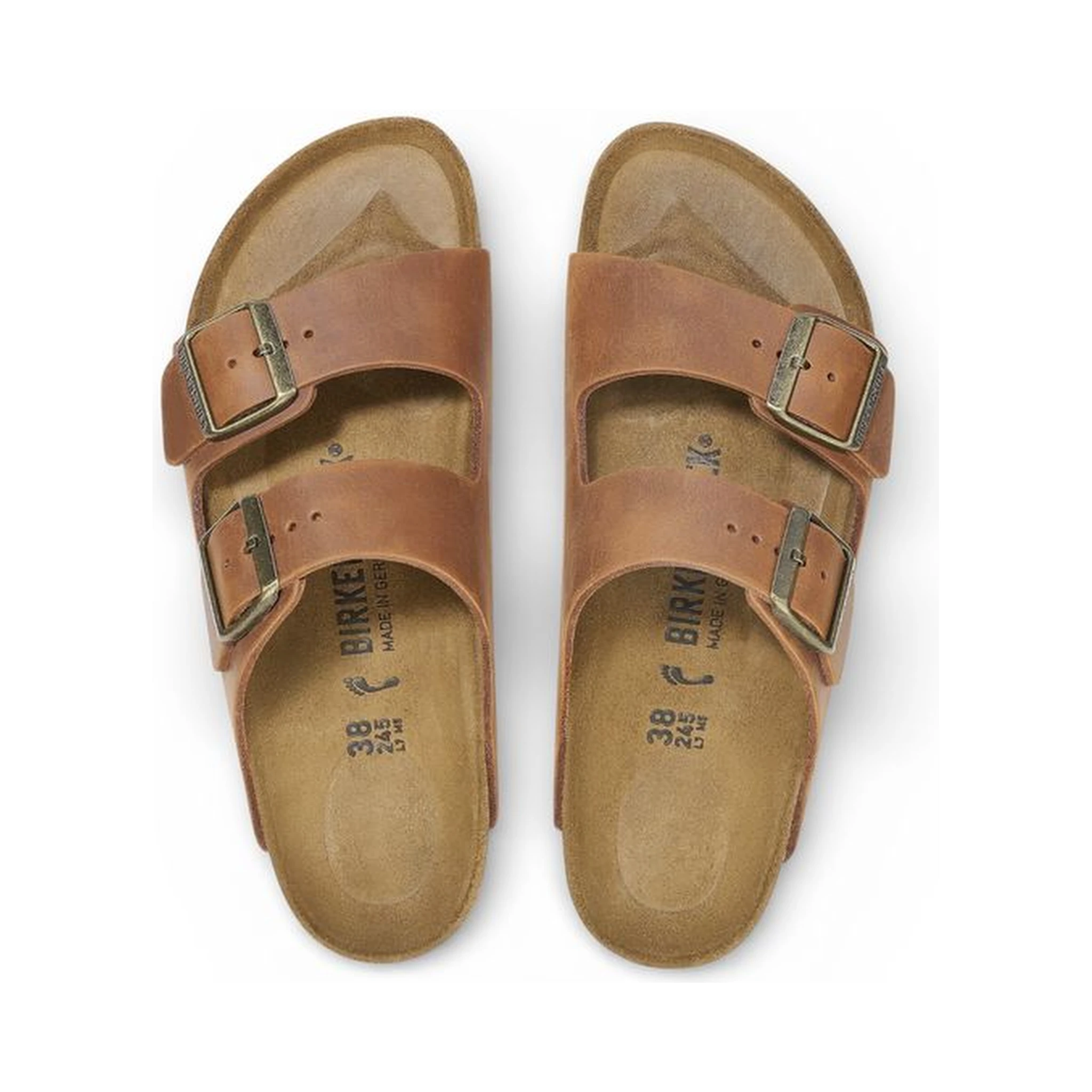 Brown Leather Flat Sandals