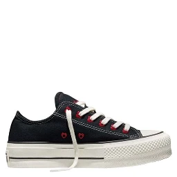 Black Fabric Platform Sneakers