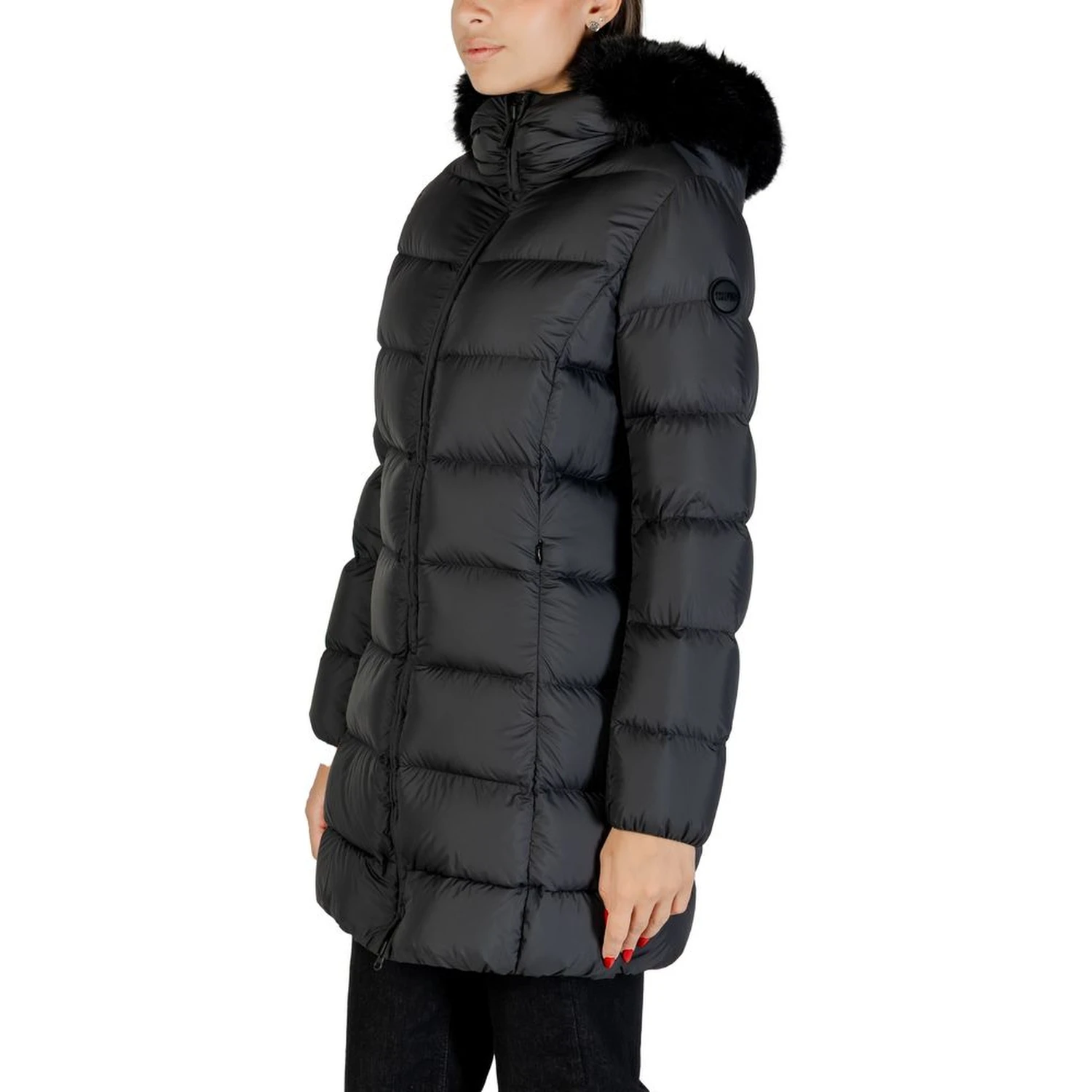 Black Polyester Coat