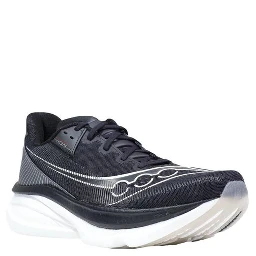 Black And White Textile Athletic Sneakers
