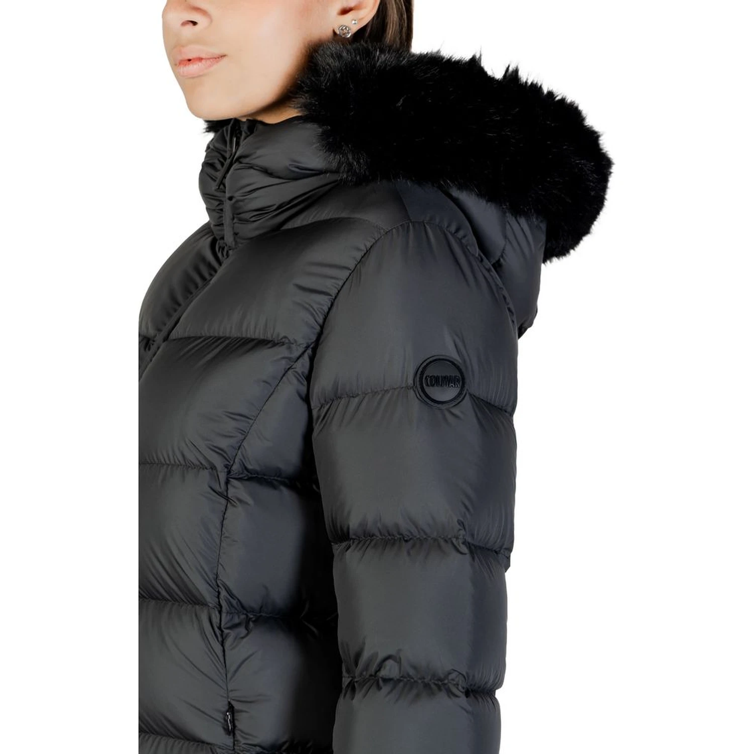 Black Polyester Coat