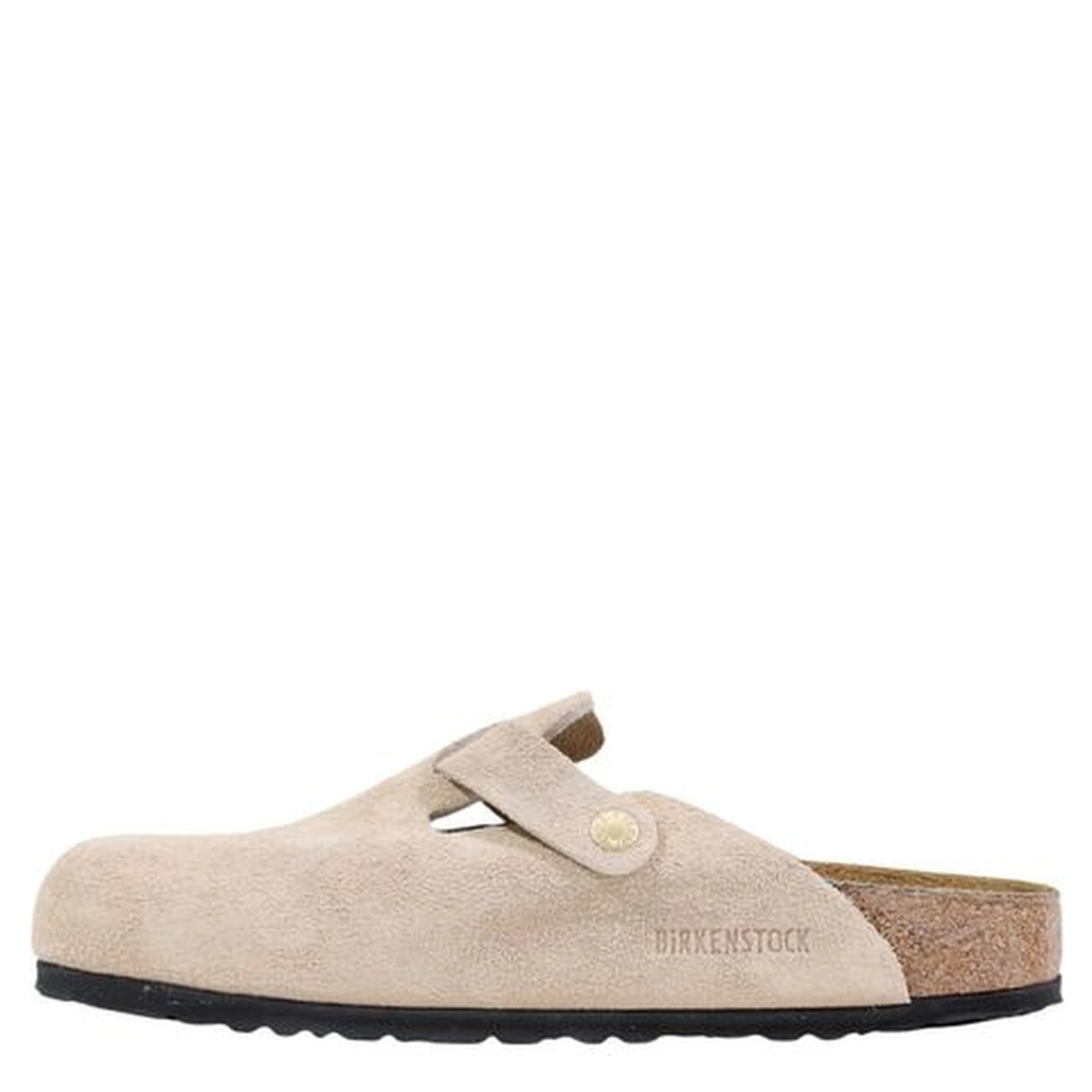 Beige Suede Leather Clogs