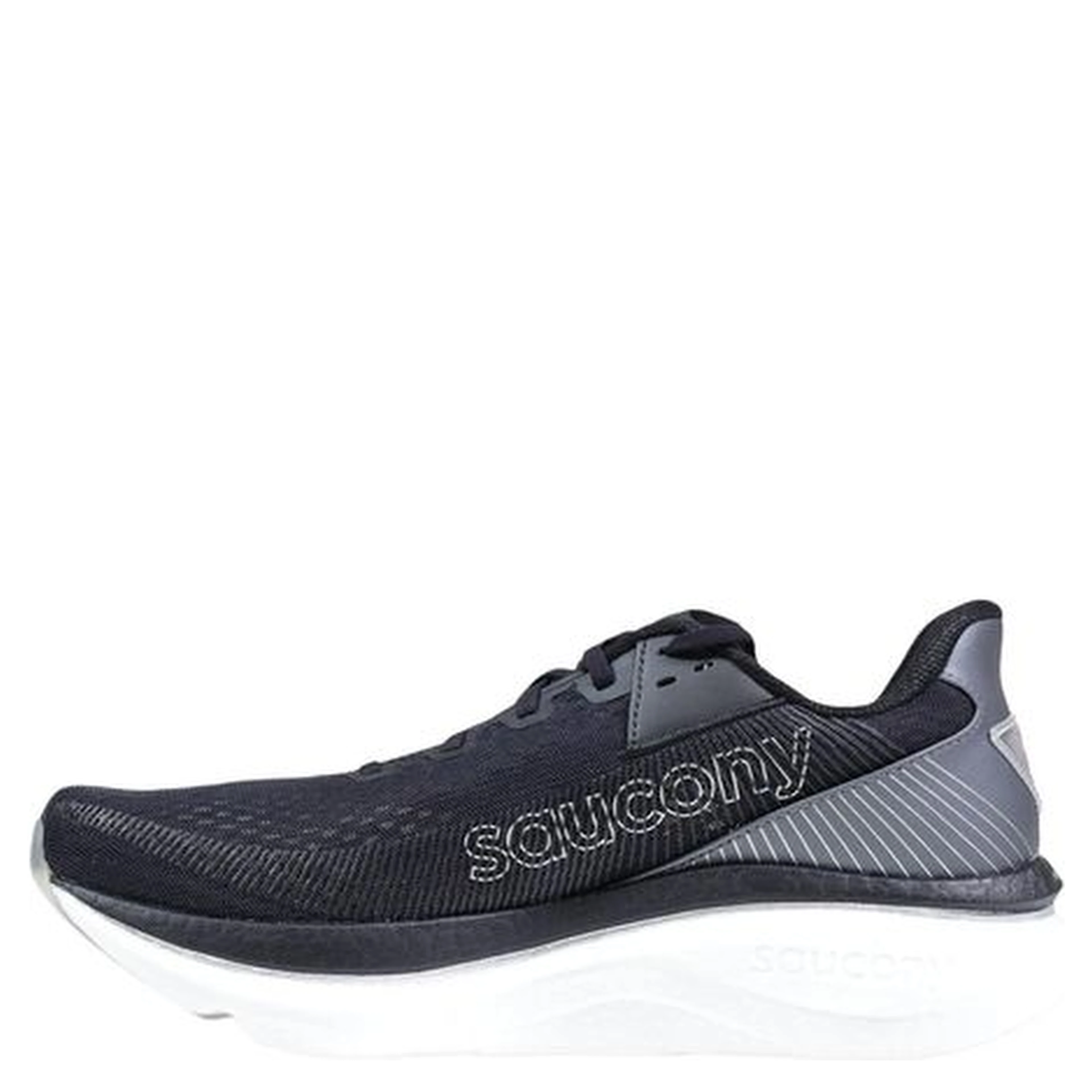 Black And White Textile Athletic Sneakers