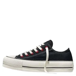 Black Fabric Platform Sneakers