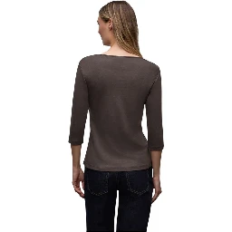 Brown Cotton Long Sleeve T-Shirt