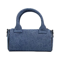 Blue Cotton Handbag