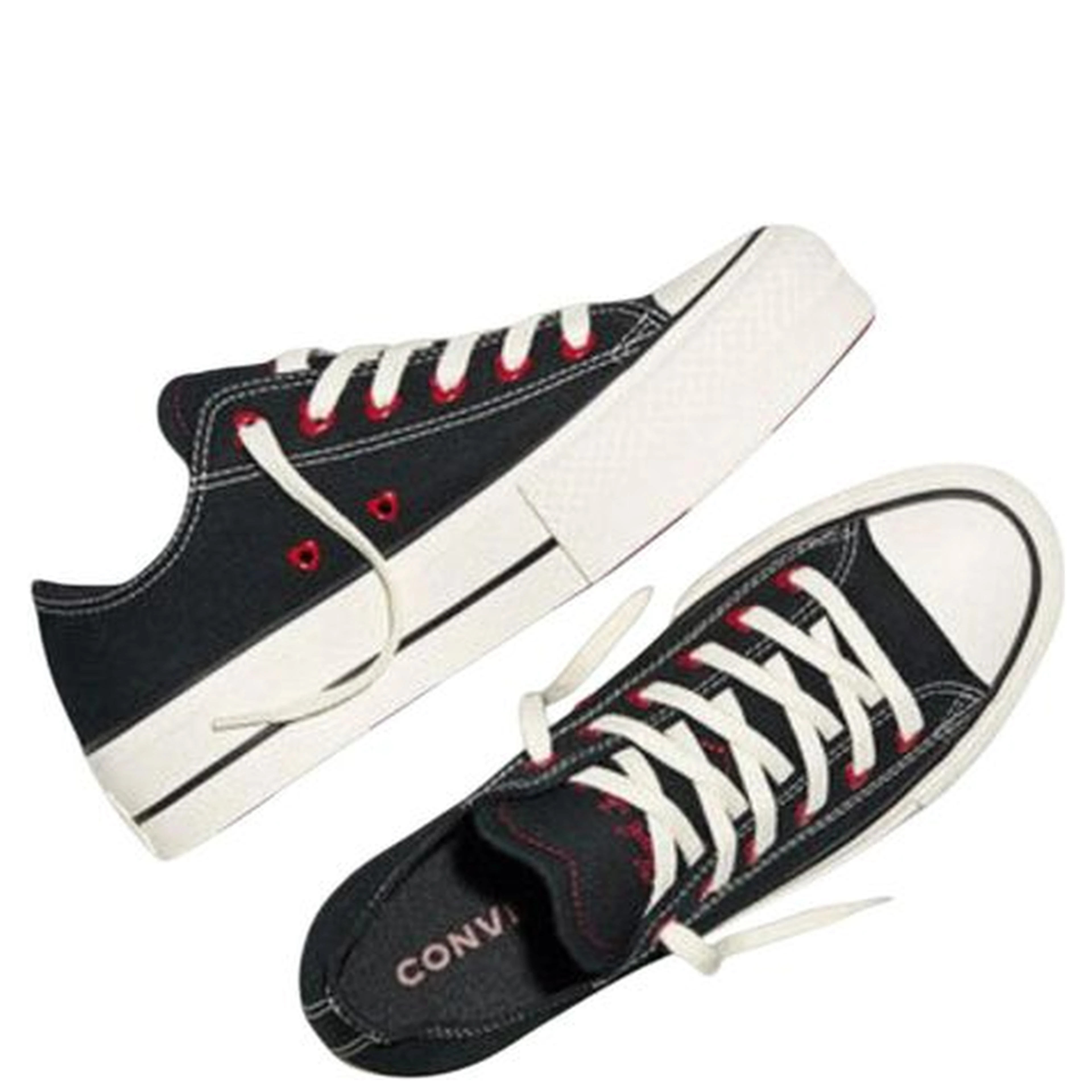Black Fabric Platform Sneakers