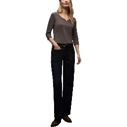 Brown Cotton Long Sleeve T-Shirt