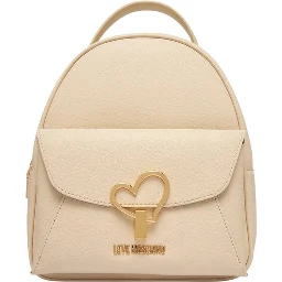 Beige Polyethylene Backpack