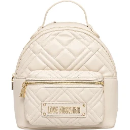Beige Polyethylene Backpack