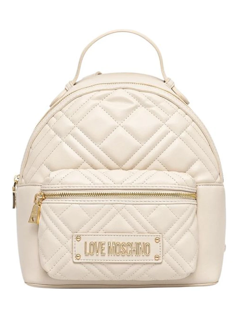 Beige Polyethylene Backpack