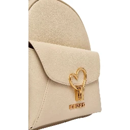 Beige Polyethylene Backpack