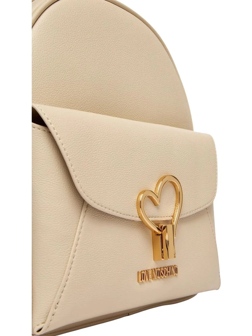 Beige Polyethylene Backpack