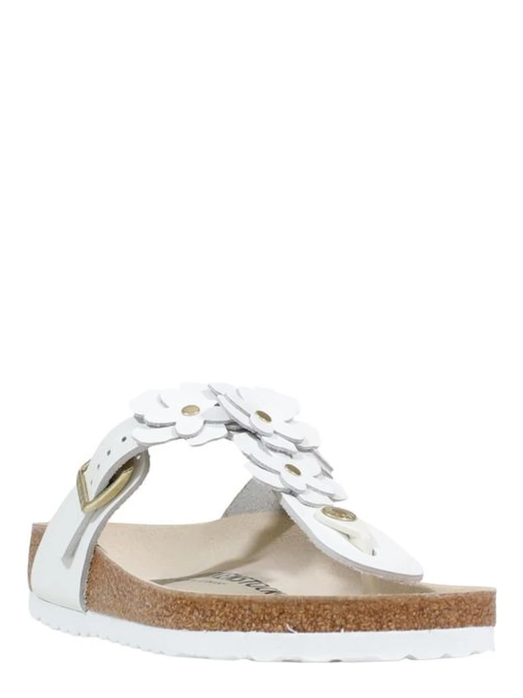 White Leather Flat Sandals alternative