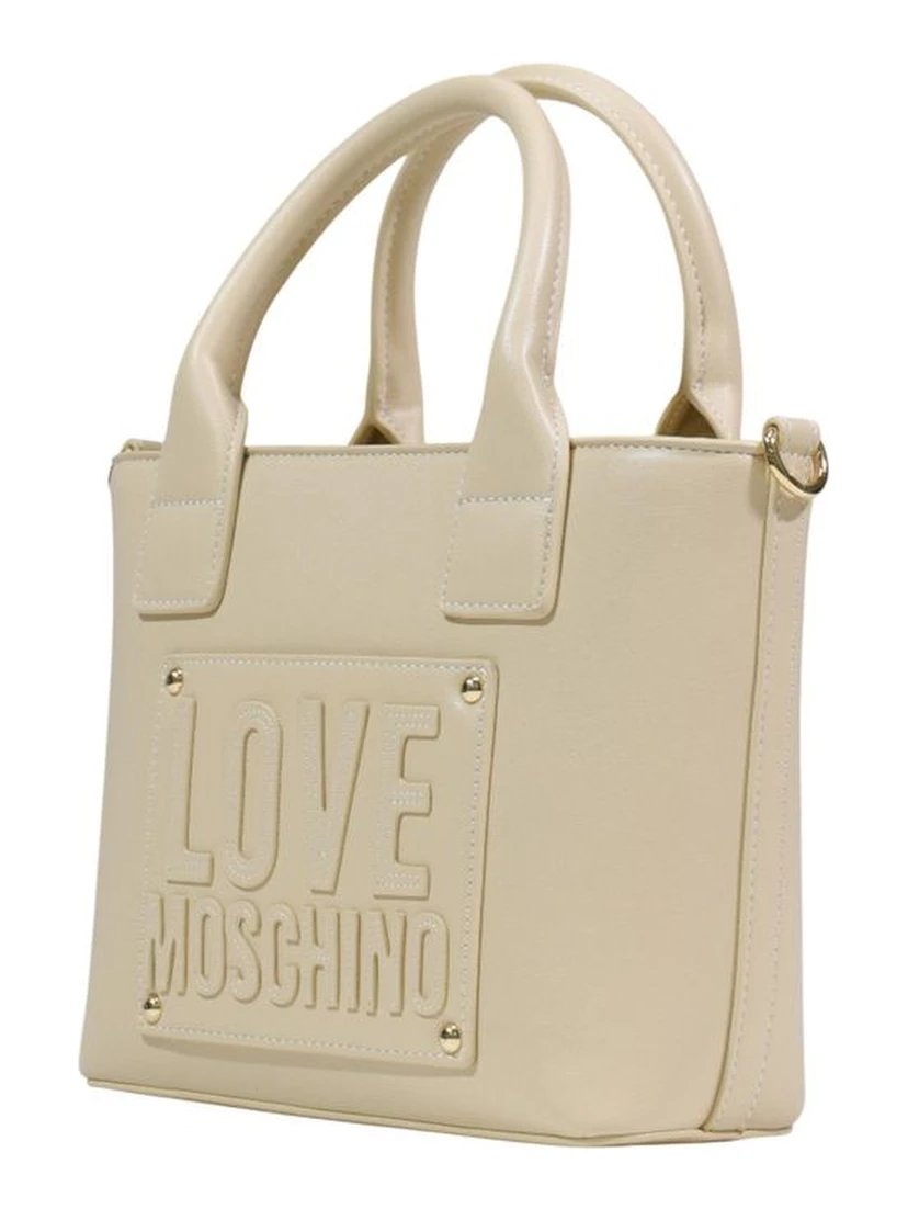 Cream Polyethylene Handbag