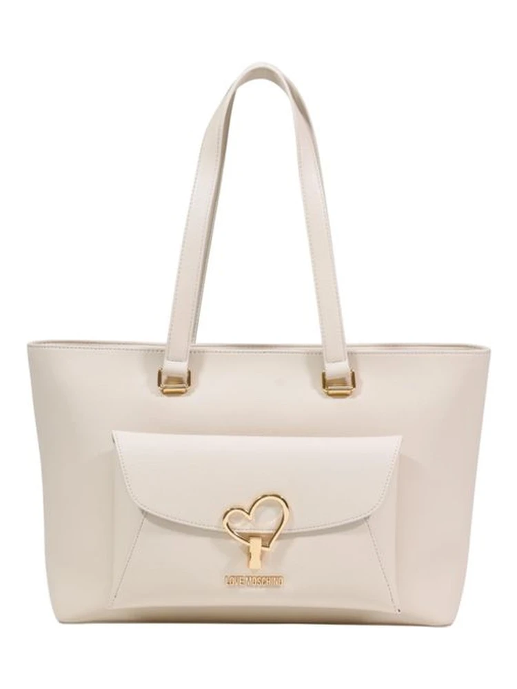 Beige Polyethylene Handbag