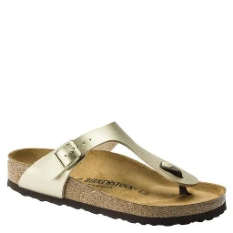 Gold Synthetic Flat Sandals