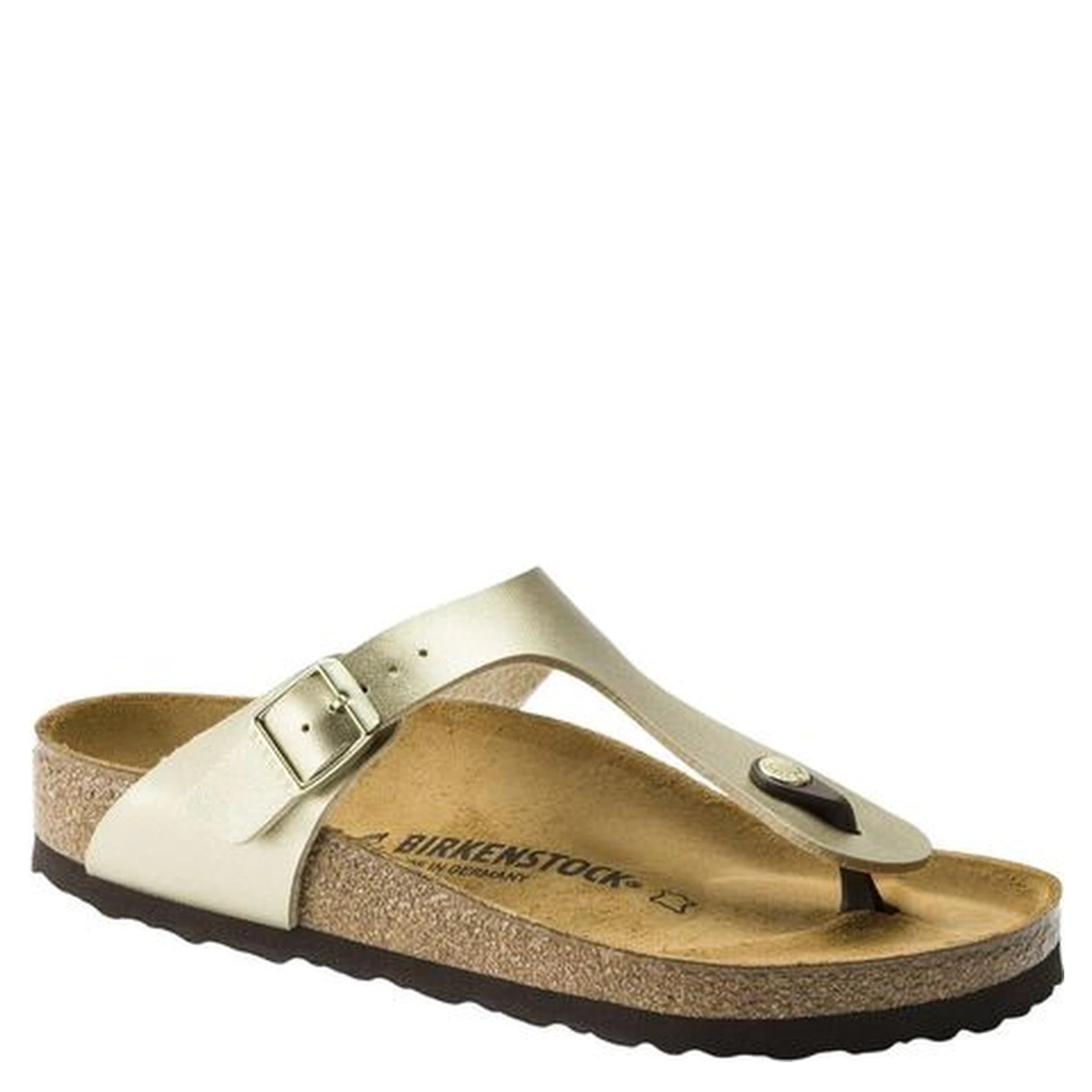 Gold Synthetic Flat Sandals