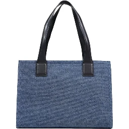 Blue Cotton Handbag