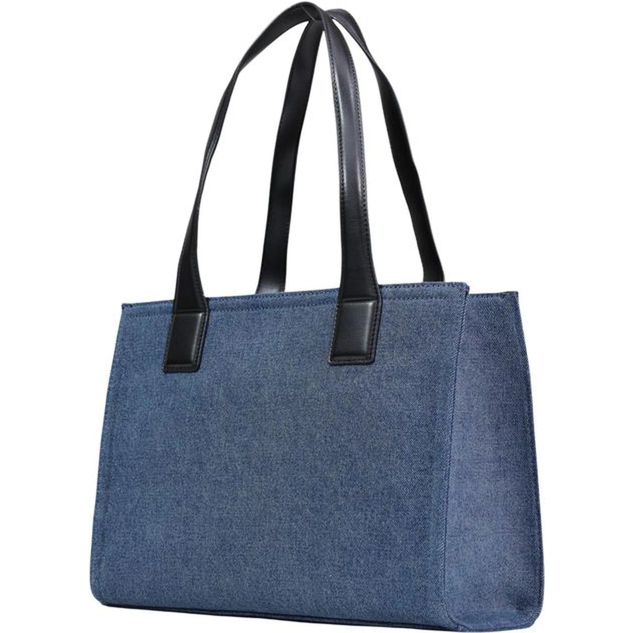Blue Cotton Handbag