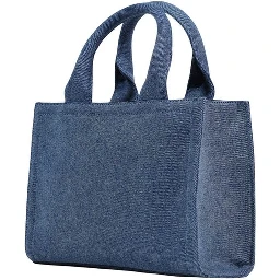 Blue Cotton Handbag