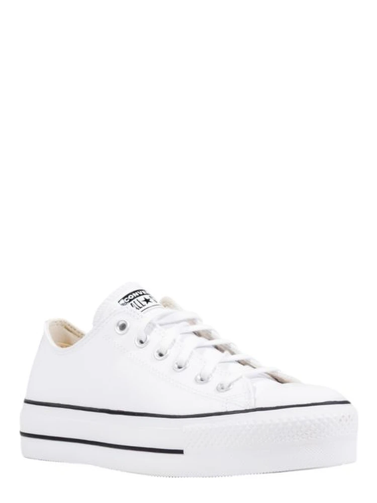 White Leather Platform Sneakers alternative