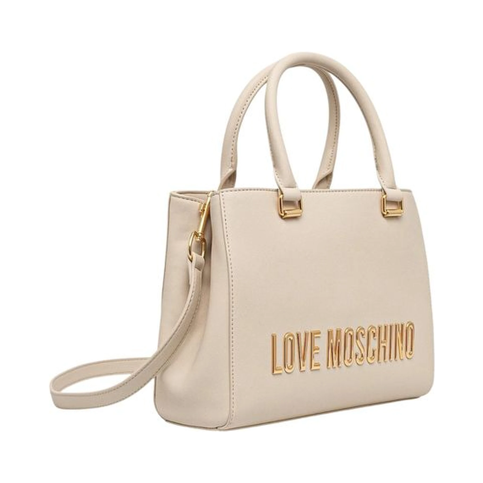 Beige Polyethylene Handbag