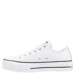 White Leather Platform Sneakers